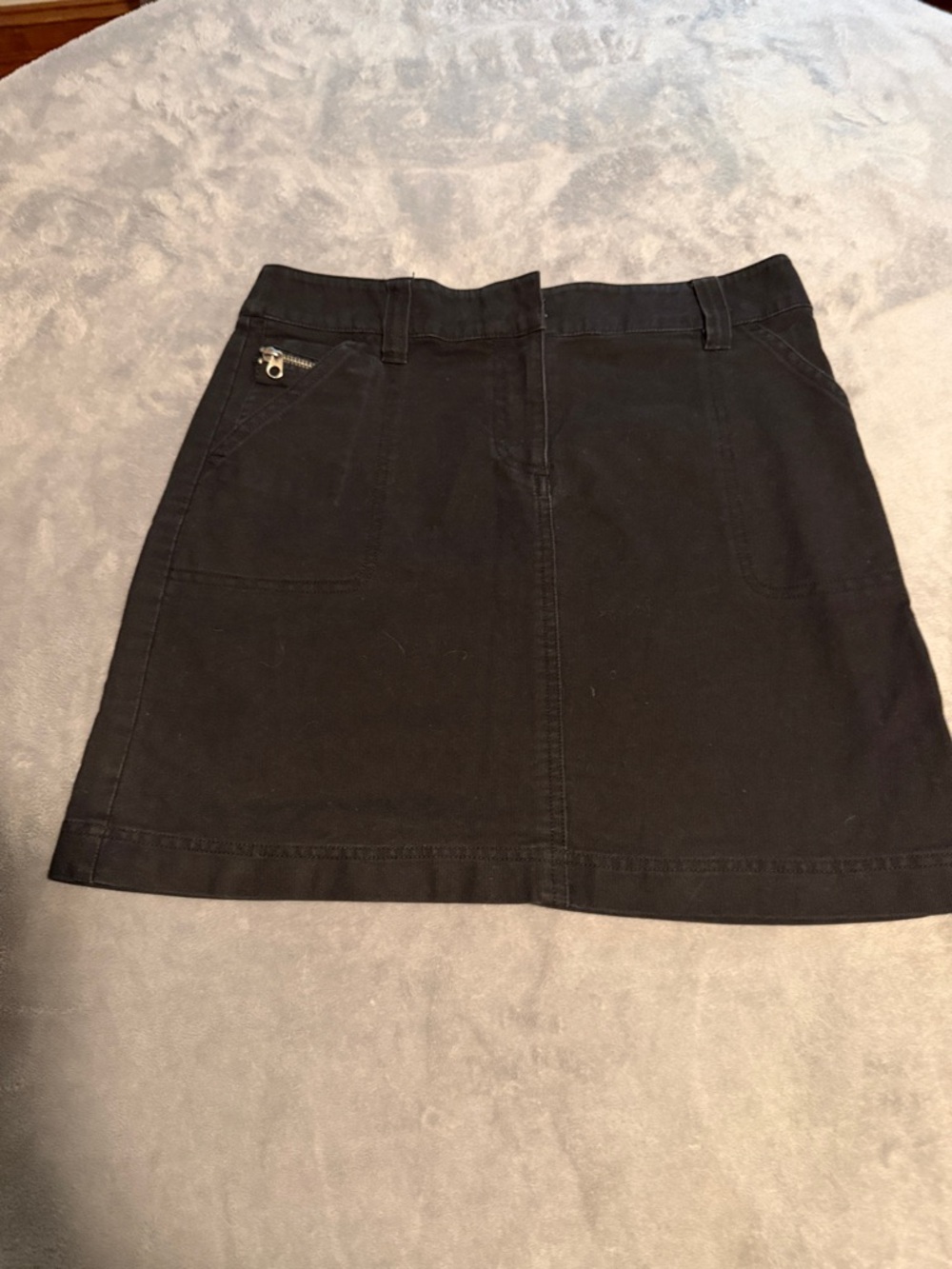 Context Black Mini Skirt with Front Pockets